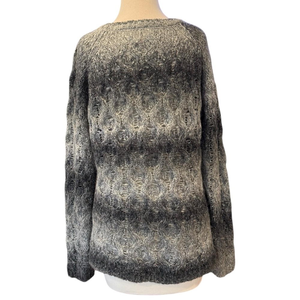 Sundance Gradient Gray Wool Blend Knit Sweater Size Large - Picture 5 of 11